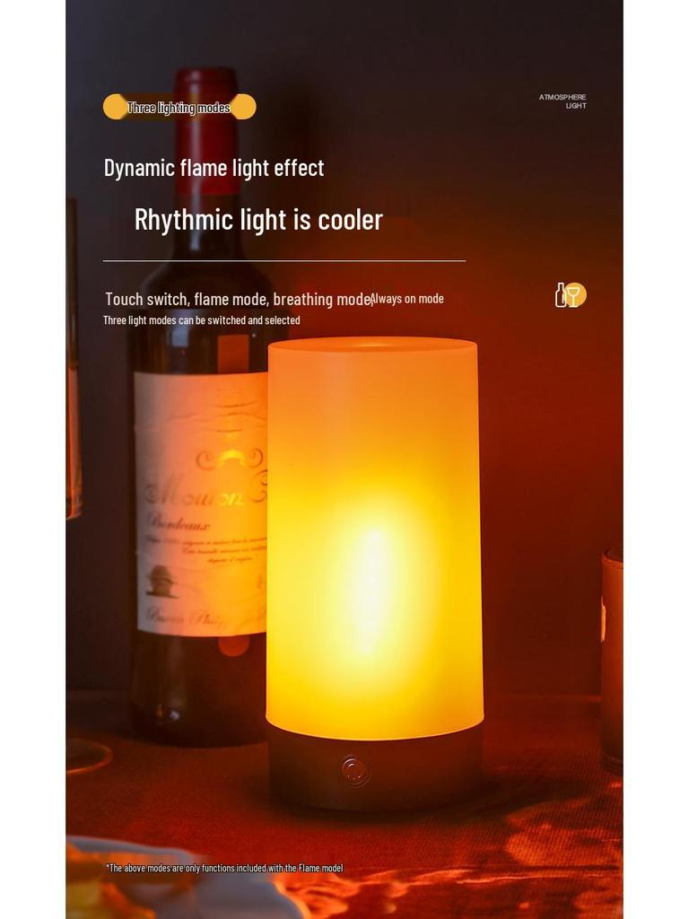 Outdoor Camping Night Market Table Lamp – Creative Small Charging Light for Desktop or Bar Atmosphere