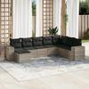 VidaXL Garden Lounge Set with Cushions 8 Pcs, Patio Sofas, Furniture Set, Outdoor Terrace Furniture, Grey 3222961