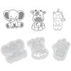 Animal Theme Badge Reel Resin Mold Cow Silicone Mold Pendant Charms Mold Jewelry Casting Mold Keychain Silicone Mold