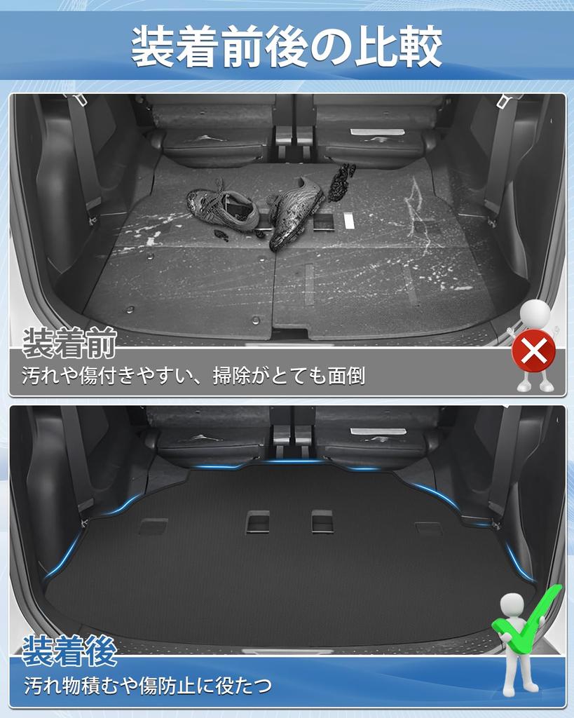 Mixsuper 2D Trunk Luggage Mat for Toyota Sienta 170 Series Compatible with and Vehicles 2015 Waterproof PVC Cargo Mat with Abrasion Stain and