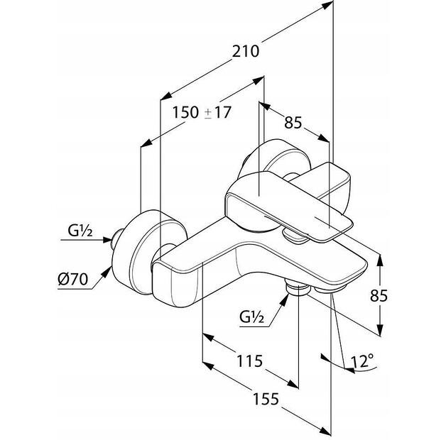 Смеситель Kludi Ameo хром DN 15 414450575