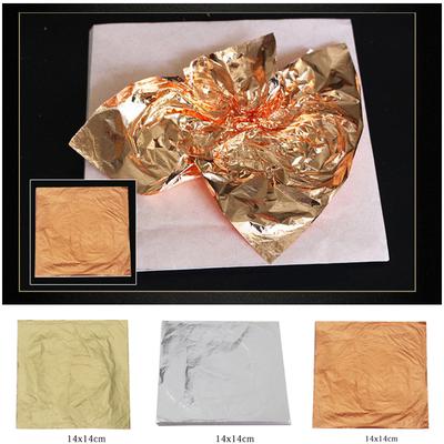 100 folhas de ouro prata cobre folha papel dourado arte artesanato decoração diy