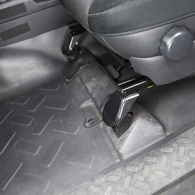 ABS carbon fiber/Black Car Front Seat Base Cover Protection Trim Stickers For Toyota FJ Cruiser 07-21 Car Accessorie