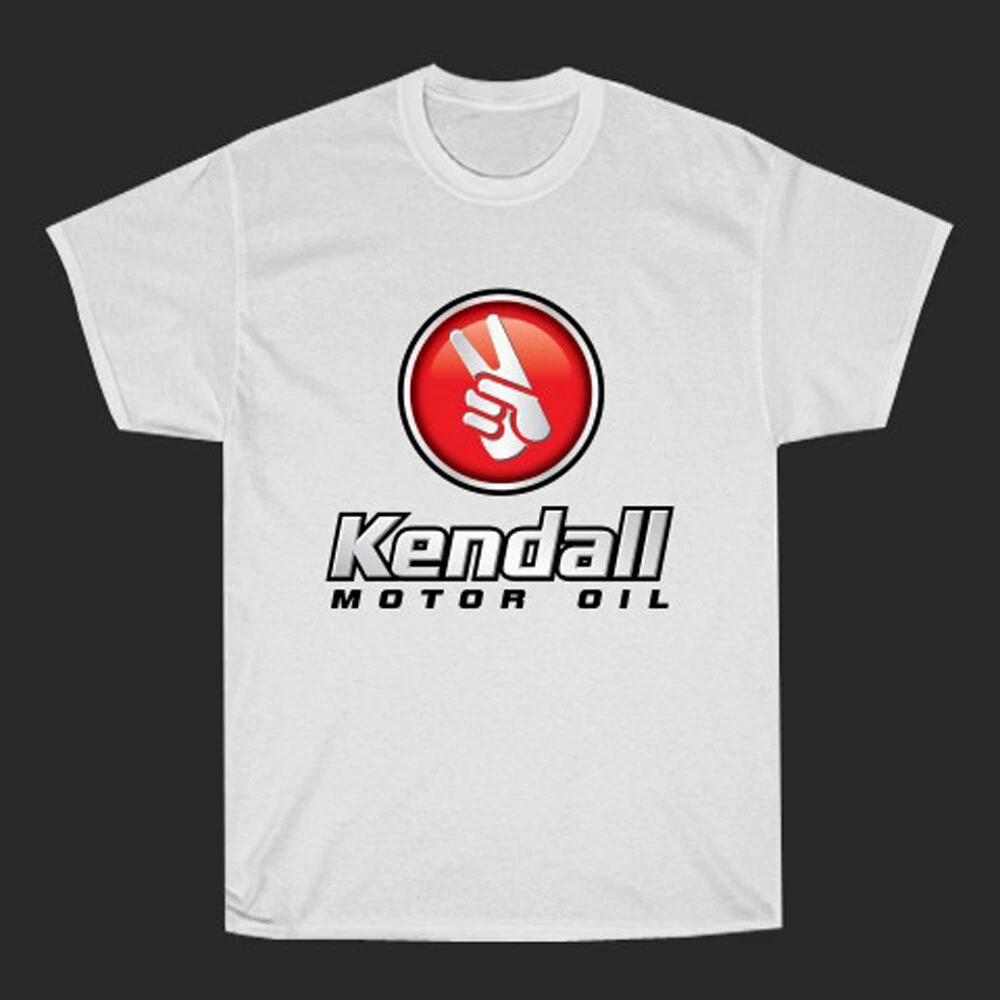 Kendall Motor Oil Racing Car Motorcycle Men s White Size S to 3XL 4XL