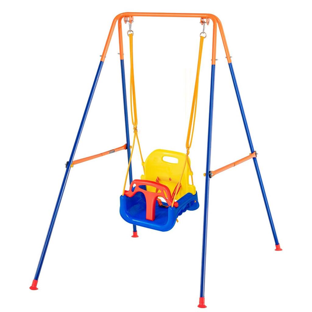 Swing Sets for Backyard 3 in 1 Toddler Swing Set with 4 Sandbags Foldable
