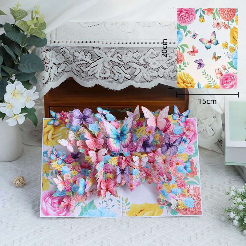 Popular 3D Handmade Christmas Bouquet Greeting Card