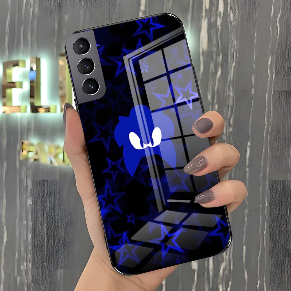 

Аниме Чехол-бампер для телефона S-Sonic Hedgehog для Samsung S26 S25 Plus S20 S20 Plus S22 Ultra S23 FE S21 Plus S21 Ultra Стеклянная крышка Samsung S23 Plus