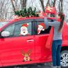 Christmas Car Decoration Decal Stickers,Cute Santa Car Window Stickers Decals for Christmas Car Decor Accessories