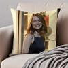 Actress EEmma Stone Cushion Cover Pillowcase Antidustmite Invisible Zipper Short Plush Sofa Cushion