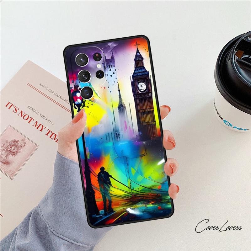 Big Ben Tower London phone case For Samsung Galaxy S24 S25 S23 S22 Ultra Note 10 20 Plus S20 S21 FE Cover