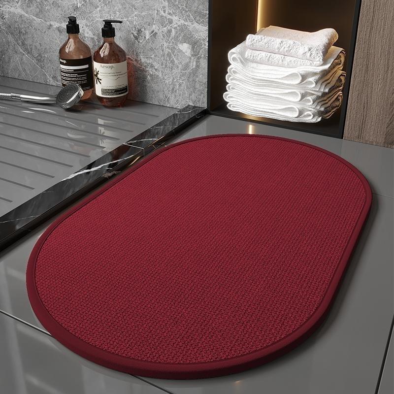 

Simple Minimalist Linen Floor Mats Soft and Comfortable Thick and Water-absorbent Anti-slip Mat for Bathroom and Toilet Entrance 50X80CM