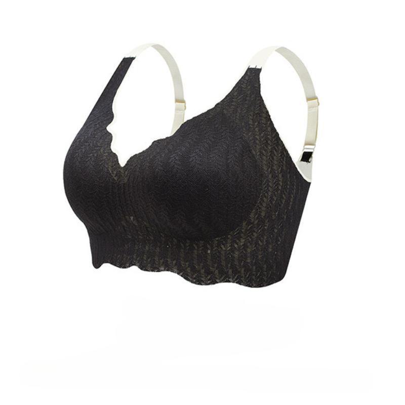 Thin Lace Non-marking Underwear One-piece Anti-sagging Sleep Bra Without Steel Ring