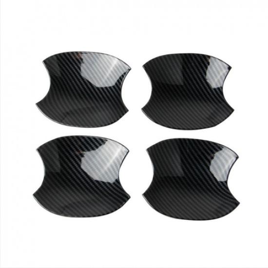 For Toyota Tacoma 2024 Carbon Fiber Car Side Door Handle Bowl Cover Trim 4pc