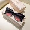 Fashion Street Shooting Cat Eye Sunglasses Po Props Oval Frame Gradient Lens Sun Glasses UV400 Protection Eyewear for Women