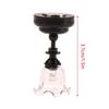 Decorative 1/12 Dollhouses Ceiling Light Miniature Chandelier with Clear Flower Shade for Miniature Living Room Decors