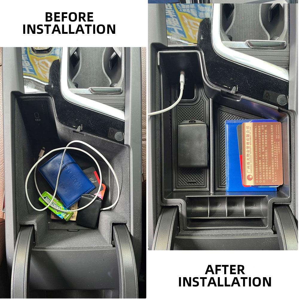 For Volvo XC60 XC90 590 S60 V60 V90 2017 2018 2019 2020 2021 2022 LHD Armrest Box Storage Tray Organizer Interior Accessories