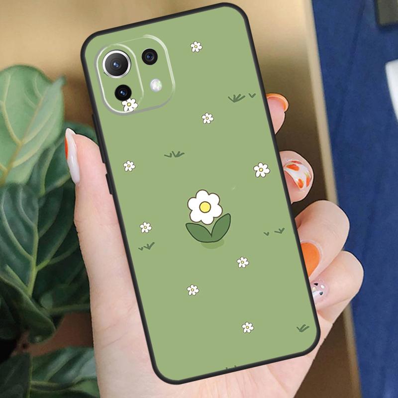 Green Aesthetic Case For Xiaomi 15 14 Ultra 13T 14T 15T Pro 17 Pro Max POCO F8 F7 F5 F6 X5 X6 X7 Pro Coque