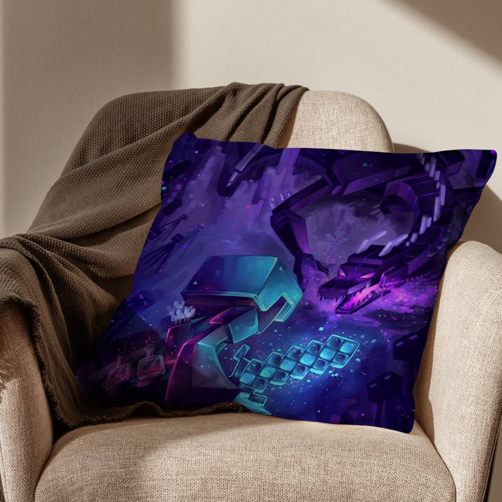 

black Ender Dragon game Enderman pillow cover living room sofa cushion cover bedroom room bed pillow cover home decoration 30x30cm