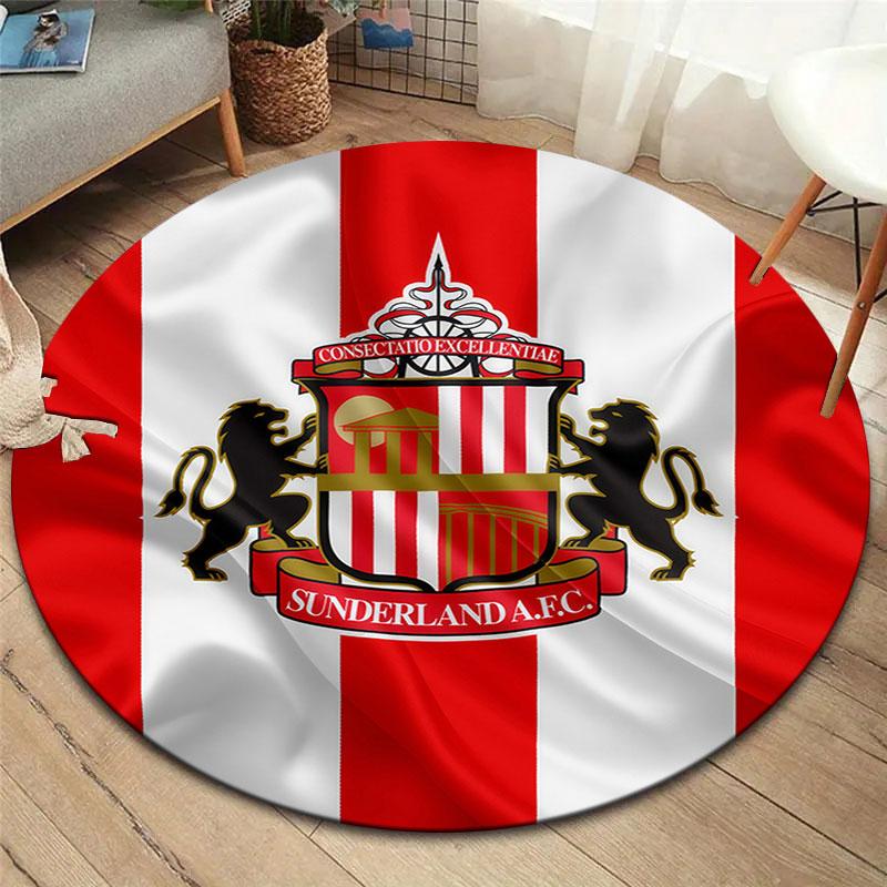 Sunderland A.F Round Area Rug,Carpet Rug for Living Room Bedroom Sofa Playroom Decor,Non-slip Floor Mat