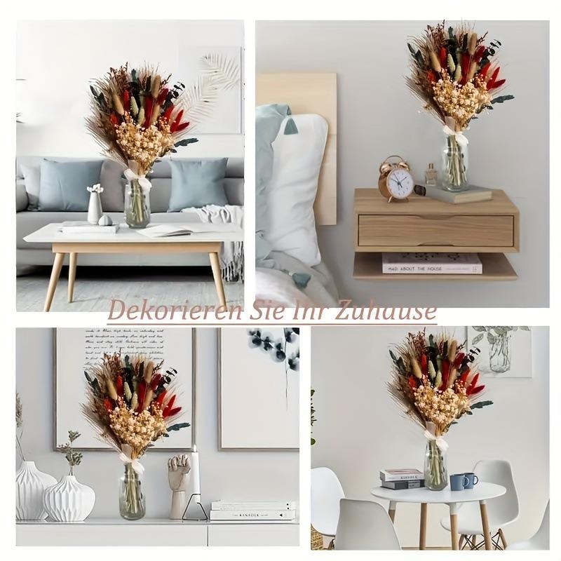 80pcs Pampas Dried Flowers Bunny Rabbit Tail Grass Bouquet Boho Home Marrige Decor Fake Flower Pampa Wedding Festival Decoration