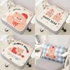 Cartoon Bear Cushion Cover With Breathable Summer Ice Silk For Office Chair And Car Seat Comfort