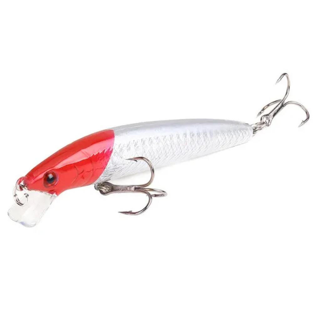 1PACK/10 section Fishing Lure Crank Bait Swim bait Bass Shad Dace 3D eyes Fishing Tools