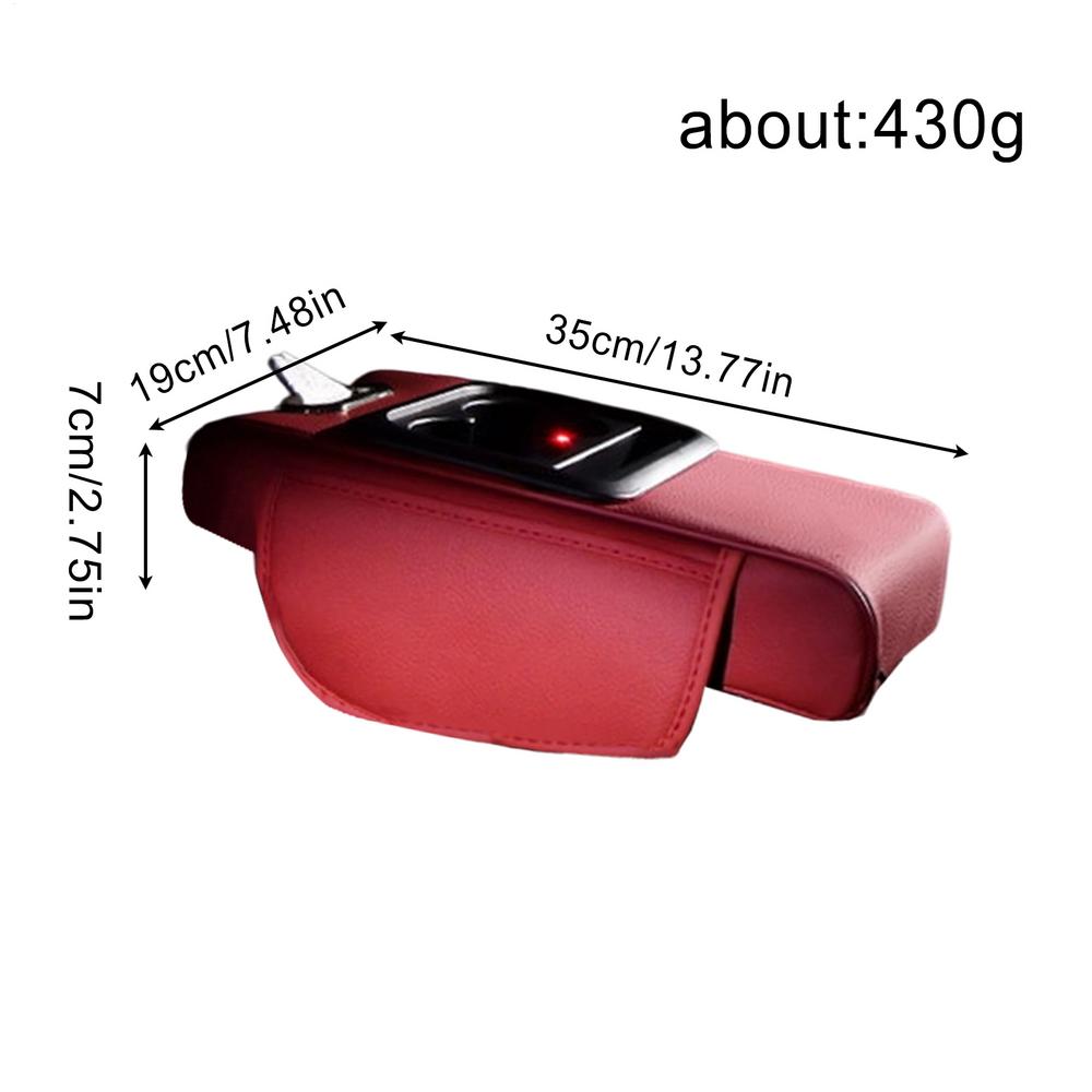 Center Console Organizer With Cup Holder Projector Light Multifunctional Car Seat Storage Box For Truck RV Sedan Automotive