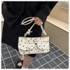New Large Capacity Polka Dot Handbag Metal Buckle Leather Shoulder Bag Underarm Bags