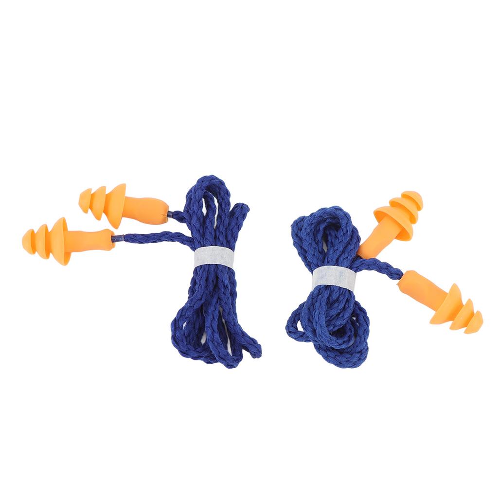 2 Stück Ohrstöpsel Weiches Silikon Ohrstöpsel Baumdesign Lärmreduzierung mit Draht zum Schlafen Schwimmen