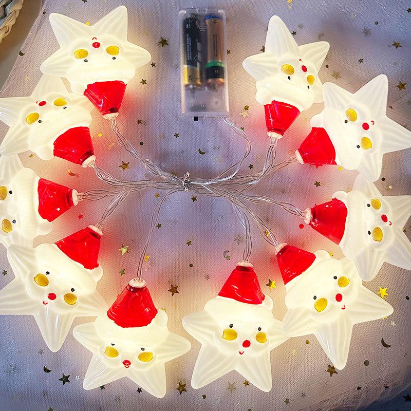 Outdoor Waterproof LED Star Christmas Fairy Lights - Copper Wire, Dark Green