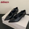 Fashion Pointed Toe Footwear Low Heel Ladies Mary Janes Pumps Shoes 2025 New Female Shallow Fashion Buckle Strap Women Heeled Shoes