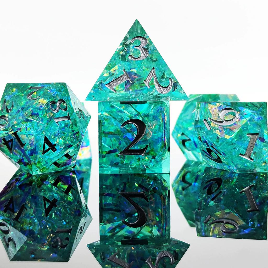 Transparent Resin DND Dice Set Dungeons & Dragons D20 Cthulhu Polyhedron Dice COC Running Group Board Game