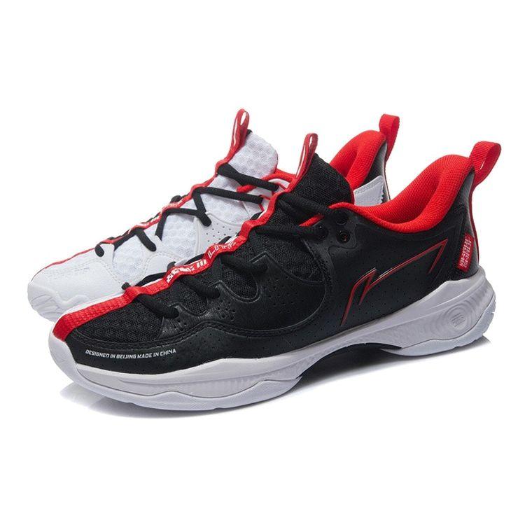Li Ning Battle Axe III Lite Shock Absorbing Non-Slip Low-Top Badminton Shoes Unisex Shoes Black White AYTR021-2