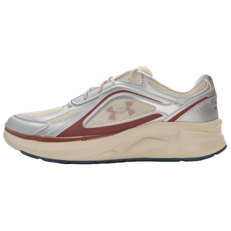 Under Armour Breathable Casual Shoes Unisex Beige Silver Sneakers 6010491-110 40.5
