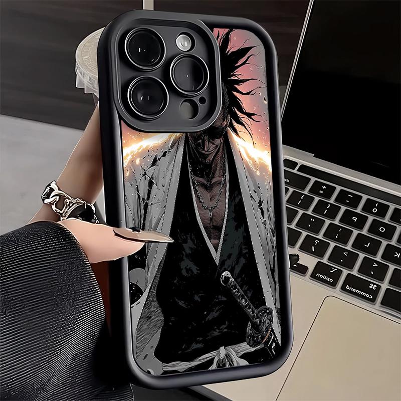 

Phone Case for iPhone 17 Air 16E 15 16 Pro Max Bleach Zaraki Kenpachi Cover 14 Plus 13 12 Mini Soft Shell Silicone Fundas iPhone 13 Mini
