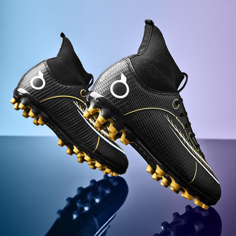 

Фабричные индивидуальные мужские бутсы футбольные бутсы высокие футбольные бутсы кроссовки футбольная обувь для игры на траве футзал уличные футбольные бутсы 32 чёрный