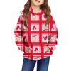 Children's Long-sleeved Loose-fitting Pullover Hoodie With Drawstring And Solid Color