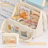 Transparent Pencil Case Foldable High Capacity Girls Removable Pain Bag New 2025 Canvas Makeup Bag pencil case