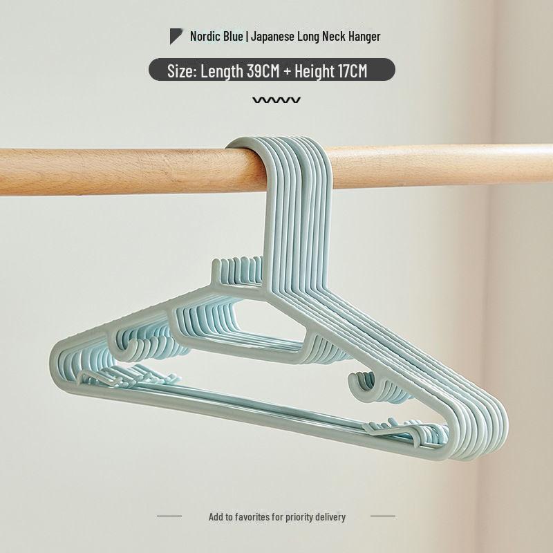 Widened Plastic Adult Clothes Hanger for Suits and Household Use