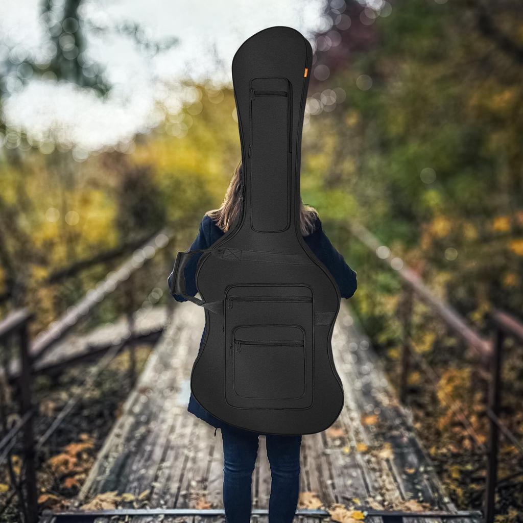 IBVIVIC E-Bass Bassgitarre Bass Gig 10mm Schulter Groß Abrieb Schwarz Koffer, Koffer, Koffer, Koffer, Leichtgewicht, Tasche, Schwamm, Tasche,