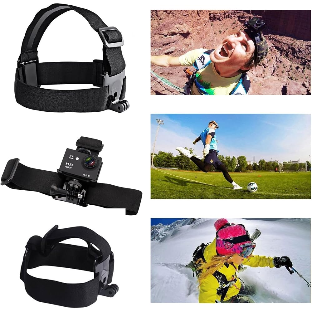 Kit de Montagem Esportiva 7 em 1 para Câmera de Ação AKASO Compatível com EK7000 / EK7000 PRO / V50 X / Brave 4 / Brave 4 PRO / Brave 7 LE / Bra