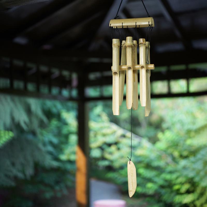 Bamboo Wind Chime: Outdoor Asian-Inspired Courtyard, Balcony, and Camping Ornament