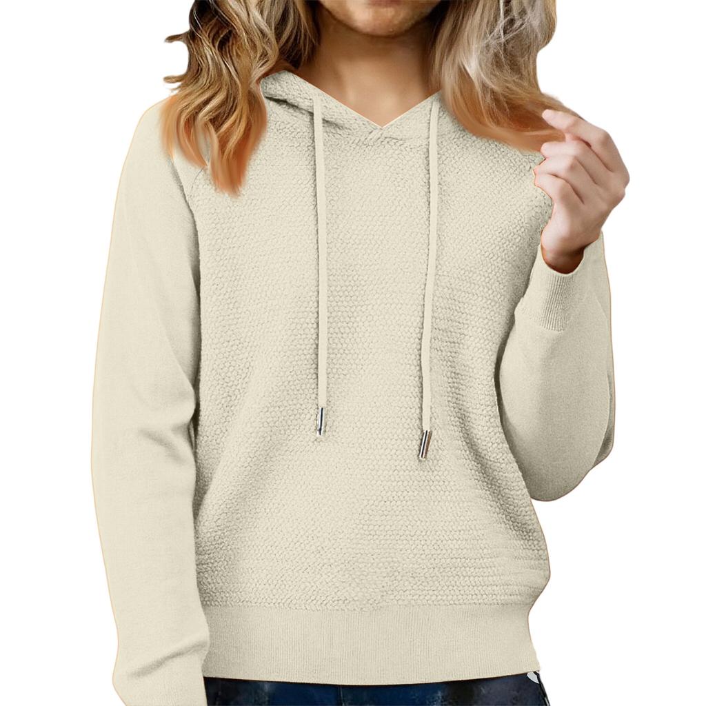 Fashionable Women's Knitted Sweater Lazy Loose Slim Hoodie Sweater