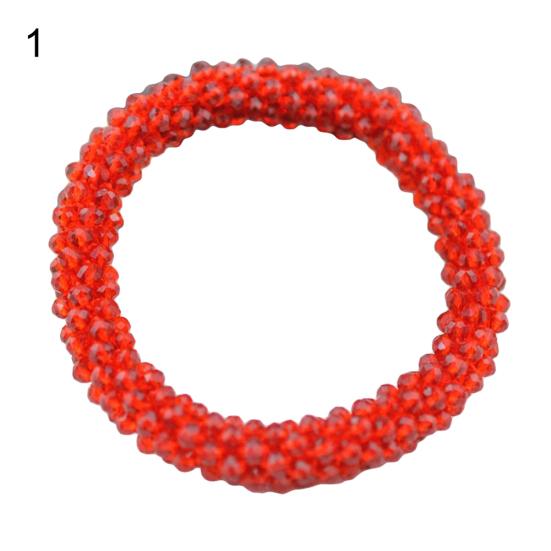 Bracciale elastico con strass lucido, braccialetto, corda per capelli, fascia per capelli, Nepal, gioielli da donna