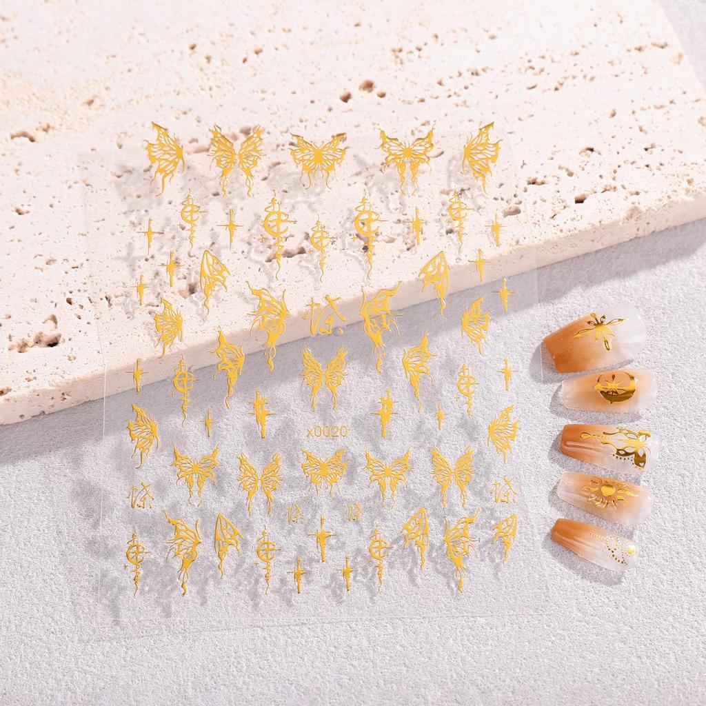 New Fashionable Nail Stickers: European & American Style, Hot Stamping Adhesive, Trendy & Small Design