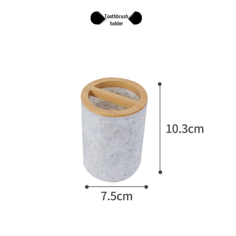 Nordisches minimalistisches Badezimmerset in Marmoroptik: Elegante 4-teilige Kollektion mit Mix-and-Match-Stilen