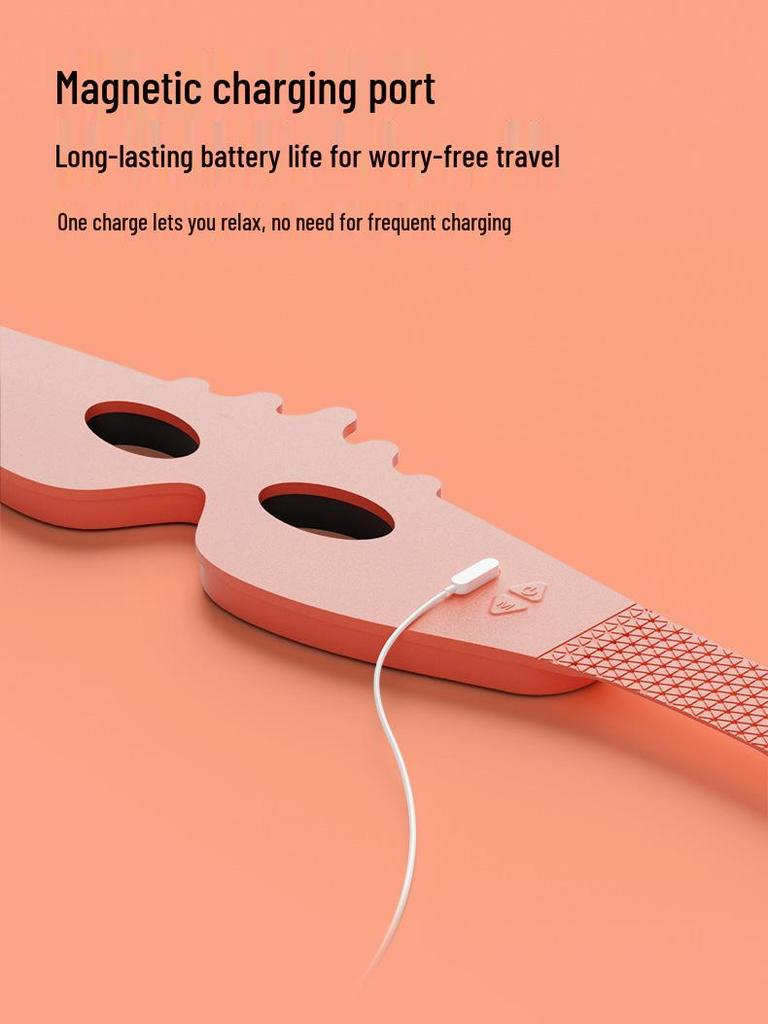 Portable Red Light Silicone Eye Mask: Rejuvenating Photonic Therapy & Hot Compress for Home Use