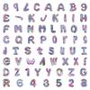 60pcs Alphabet Number Stickers Iridescent Multicolor Letters Gradient Label Journal Scrapbooking Water Bottle DIY Craft Supplies