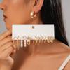 Twelve-piece Set of Metallic Geometric Twisted Silver Needle Earrings Cold Wind Earrings