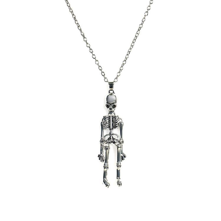Halloween Gothic Skull Skeleton Choker Necklace Punk Ghost Pendant Necklace